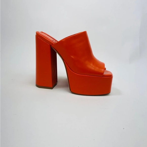 Jeffrey Campbell Orange Platform Mule - Picture 2 of 9